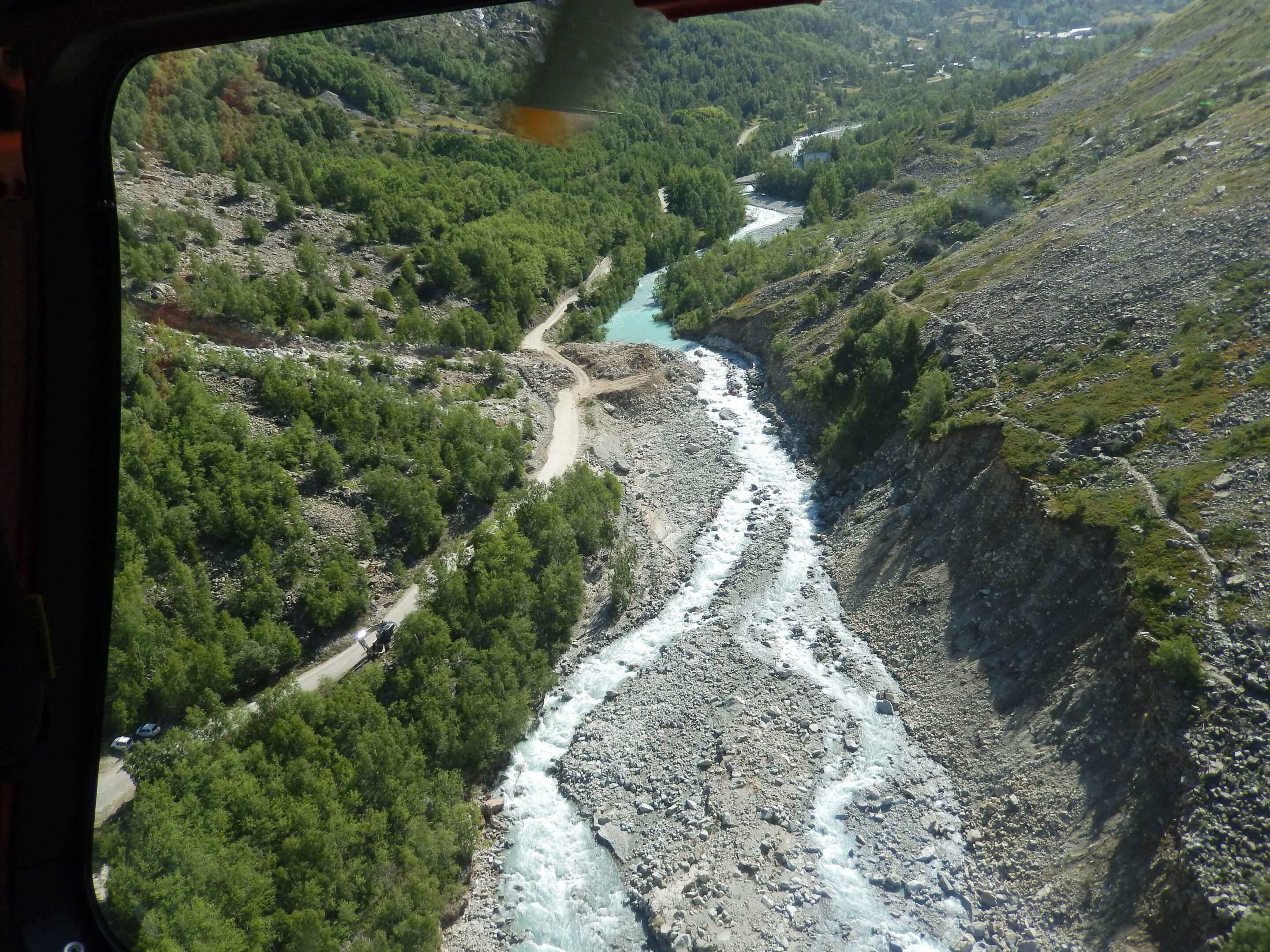 rivière en vue aérienne