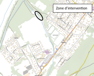 Localisation de la zone d’intervention, source : Géoportail