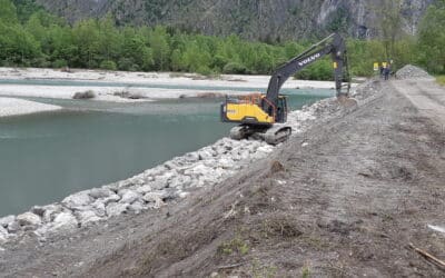 Confortement de la digue des Alberges à Bourg d’Oisans