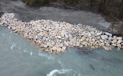 Travaux de confortement des berges de la Romanche à Notre Dame de Mésage